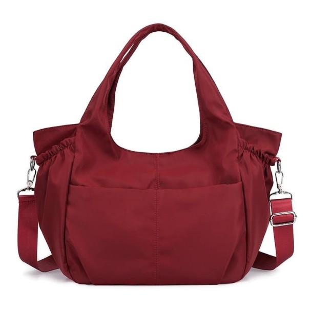 Bolso de lona para mujer M1624 burdeos