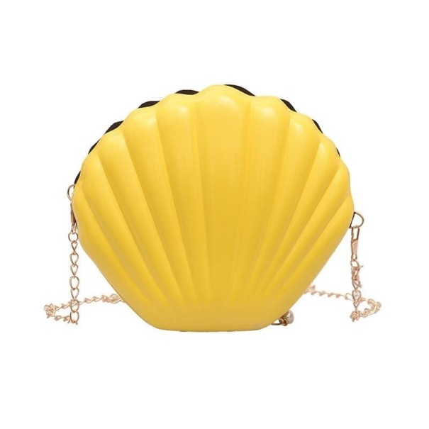 Bolso de mano de concha para mujer M1680 amarillo