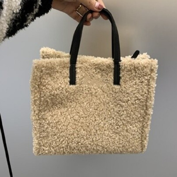 Bolso de mano de lana para mujer M1549 caqui
