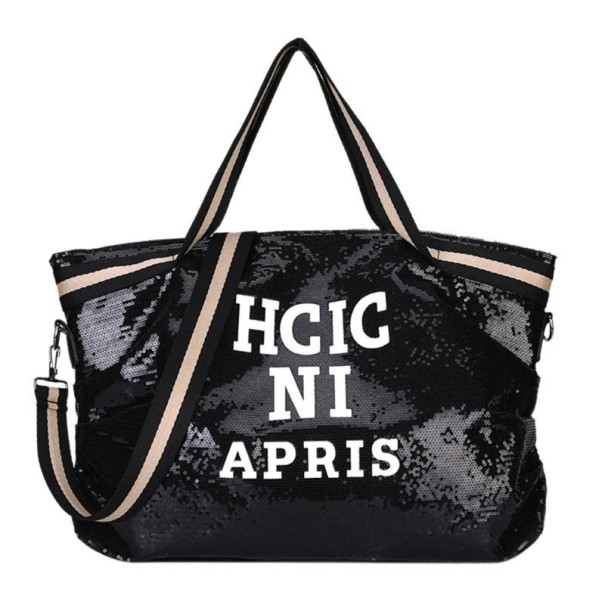 Bolso de mano de mujer con lentejuelas M1189 negro
