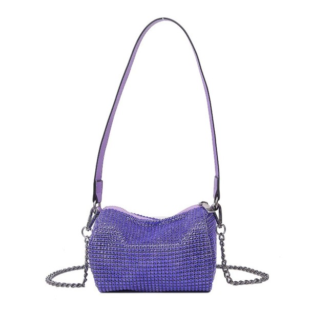 Bolso de mano de mujer con pedrería M1483 morado