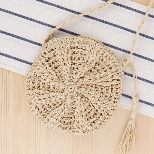 Bolso de mano de paja para mujer M1206 beige