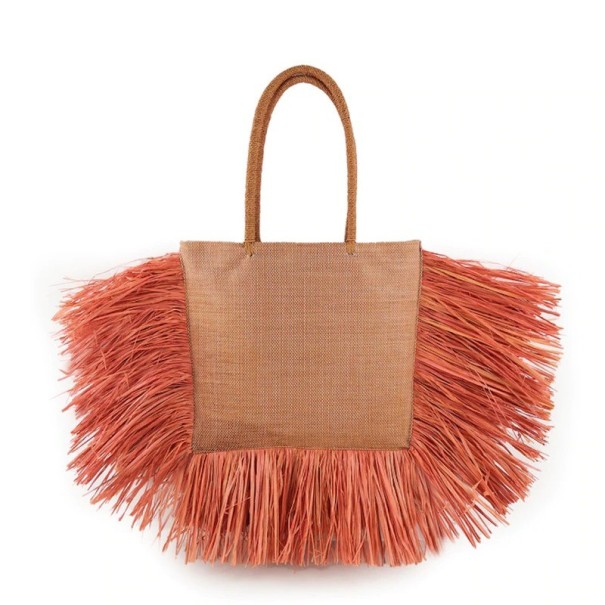 Bolso de mano de paja para mujer M1650 1