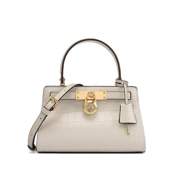 Bolso de mano de piel para mujer M1087 crema