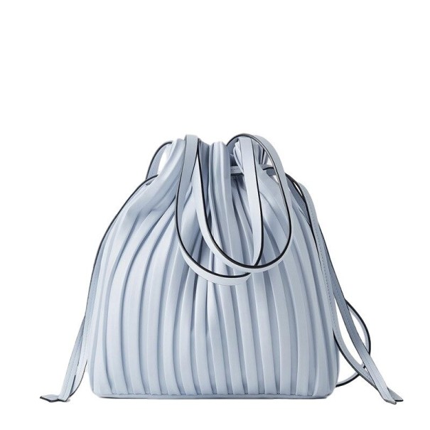 Bolso de mano de piel para mujer M1093 azul claro