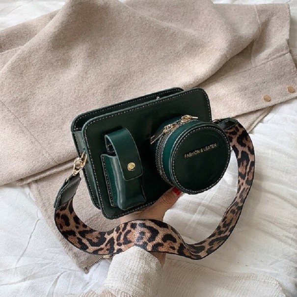 Bolso de mano de piel para mujer M1096 verde oscuro