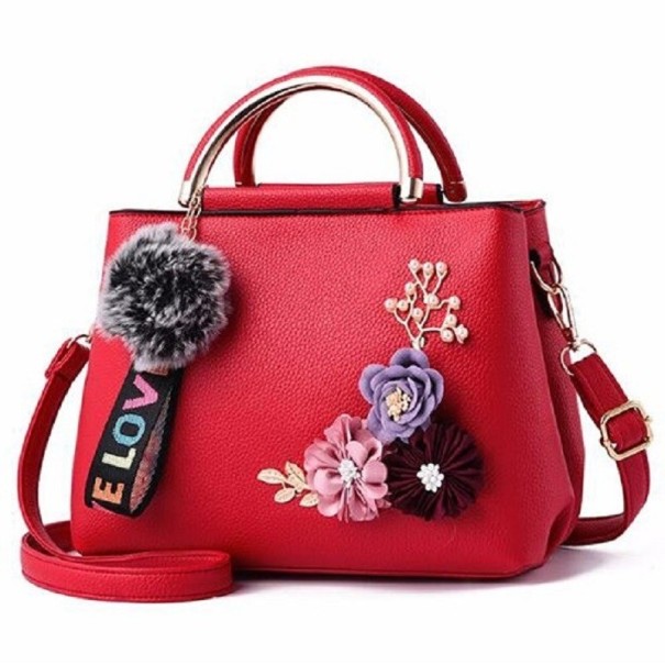 Bolso de mano de piel para mujer M1125 rojo