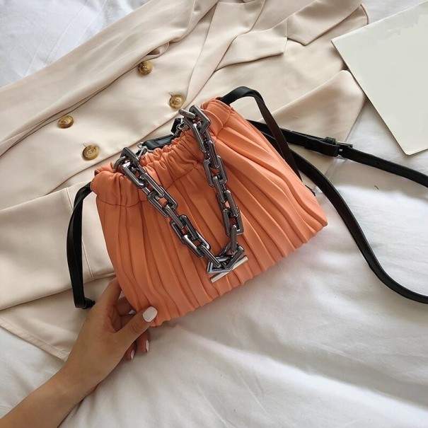 Bolso de mano de piel para mujer M1150 naranja