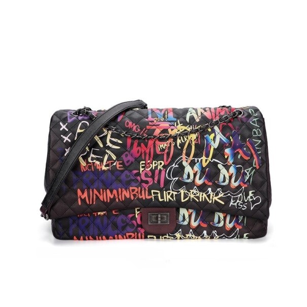 Bolso de mano de piel para mujer M1178 negro