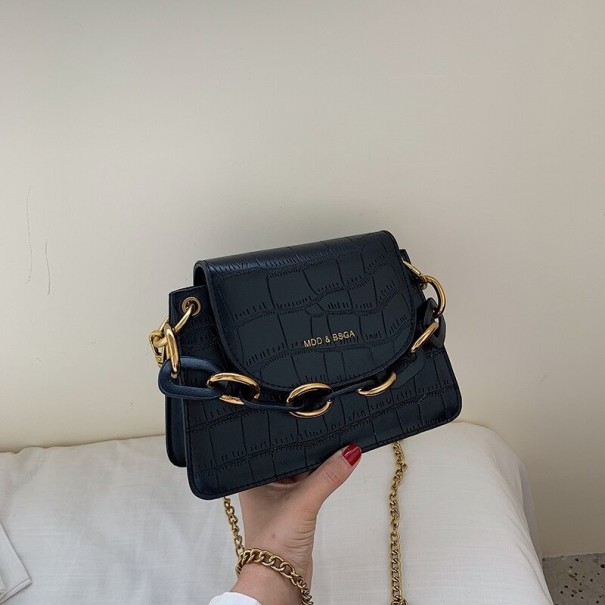 Bolso de mano de piel para mujer M1211 negro L