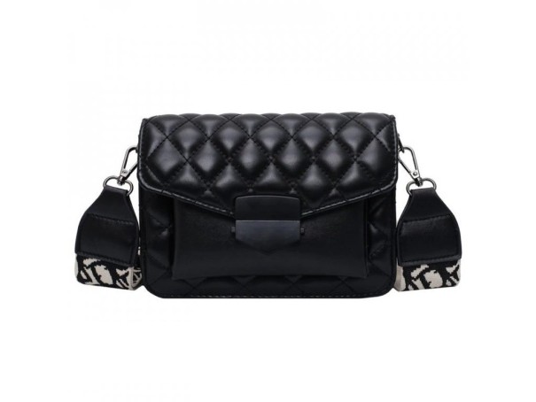 Bolso de mano de piel para mujer M1243 negro
