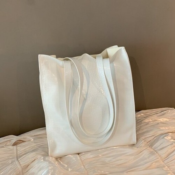 Bolso de mano de piel para mujer M1245 blanco