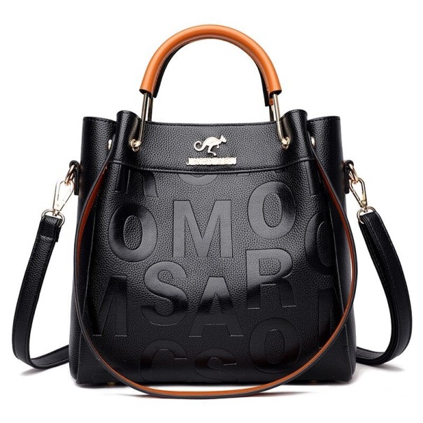 Bolso de mano de piel para mujer M1255 marrón claro