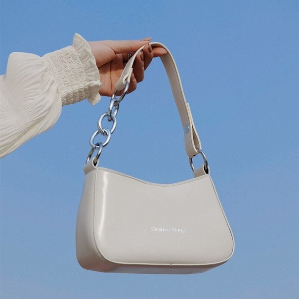 Bolso de mano de piel para mujer M1260 marfil