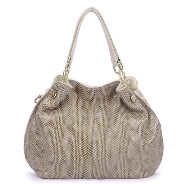 Bolso de mano de piel para mujer M1265 beige