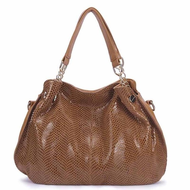 Bolso de mano de piel para mujer M1265 marrón