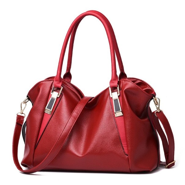 Bolso de mano de piel para mujer M1271 burdeos