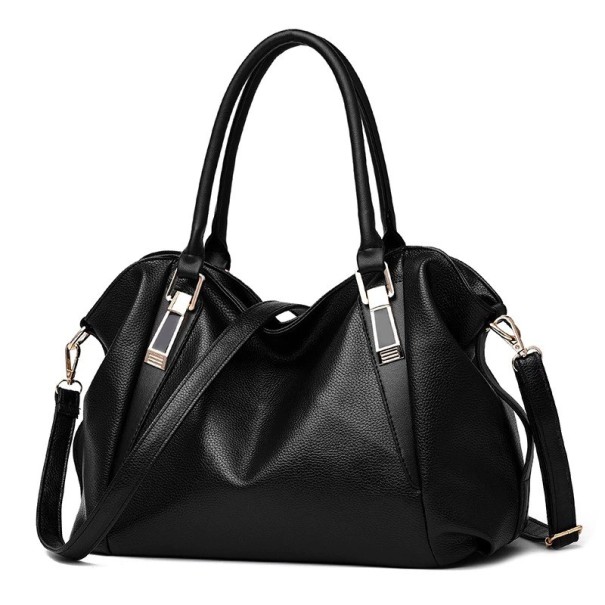 Bolso de mano de piel para mujer M1271 negro