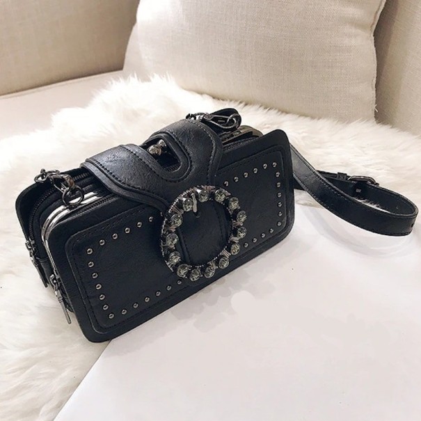 Bolso de mano de piel para mujer M1275 negro