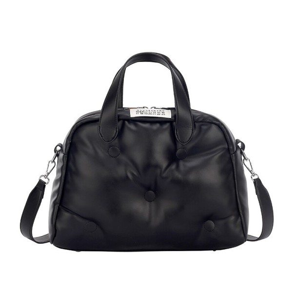 Bolso de mano de piel para mujer M1282 negro
