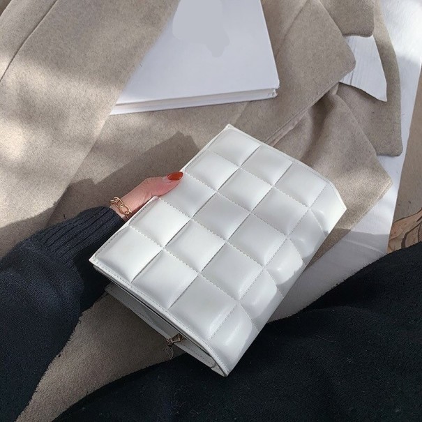 Bolso de mano de piel para mujer M1284 blanco
