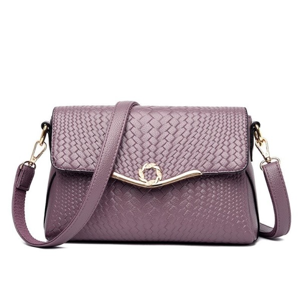 Bolso de mano de piel para mujer M1314 morado claro