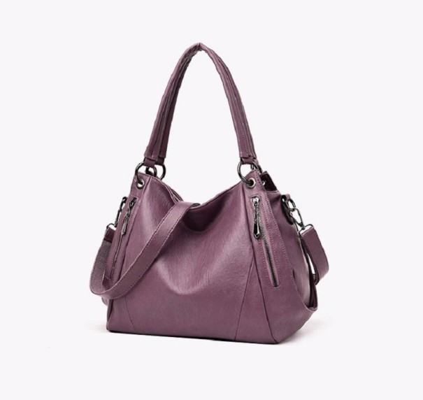 Bolso de mano de piel para mujer M1320 morado claro