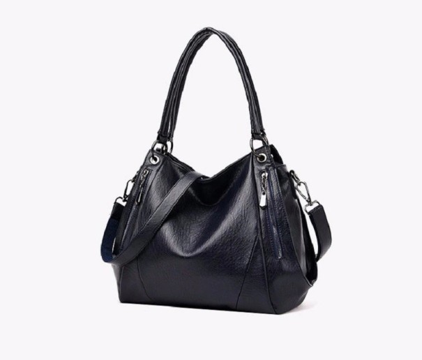 Bolso de mano de piel para mujer M1320 negro