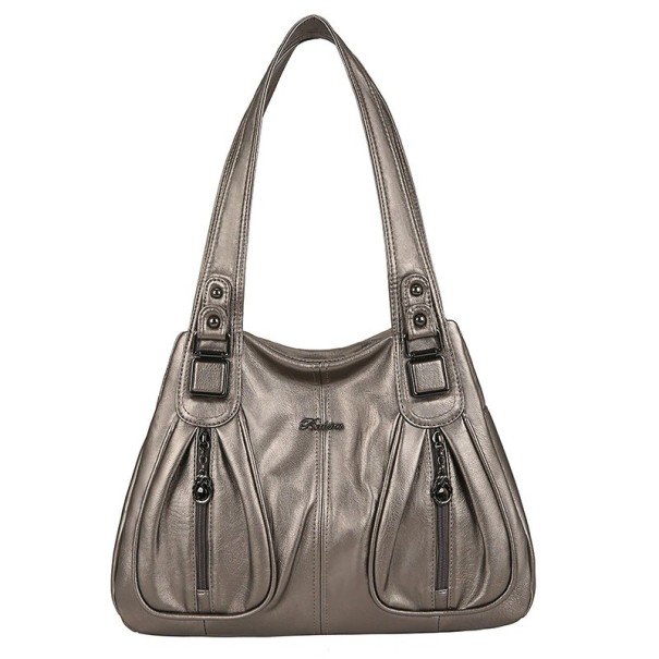 Bolso de mano de piel para mujer M1327 bronce