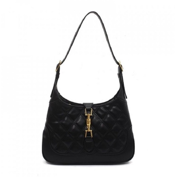 Bolso de mano de piel para mujer M1329 negro