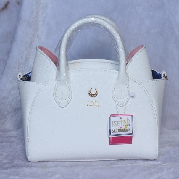 Bolso de mano de piel para mujer M1346 blanco