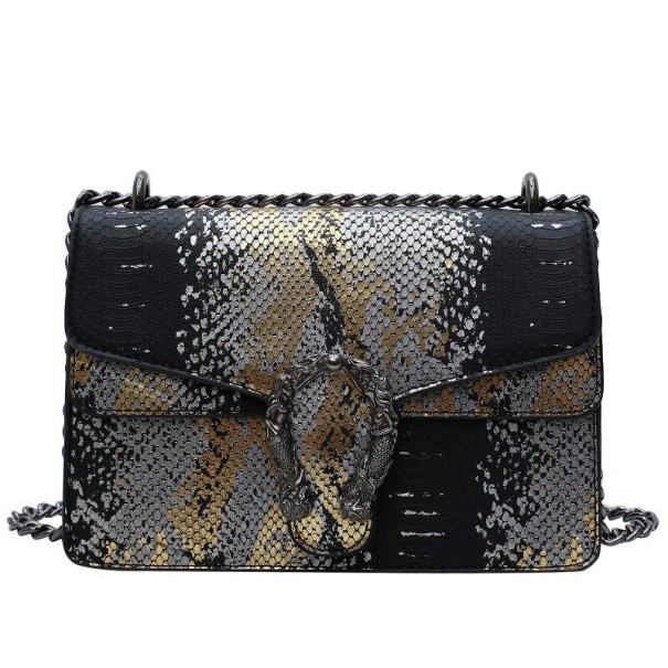 Bolso de mano de piel para mujer M1361 negro