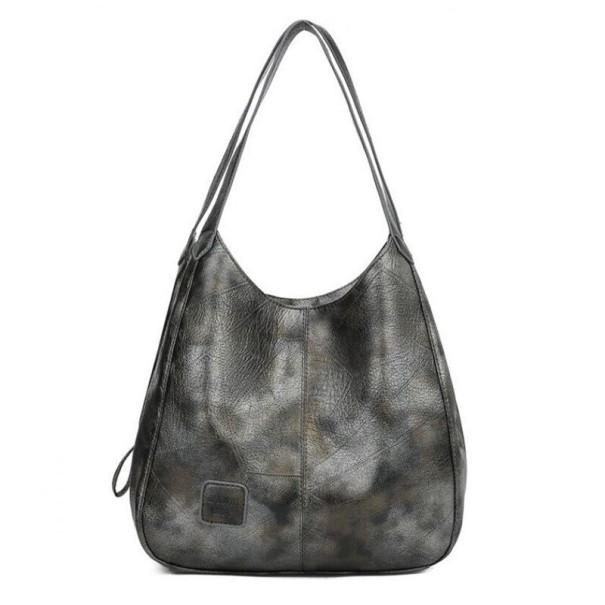 Bolso de mano de piel para mujer M1362 gris