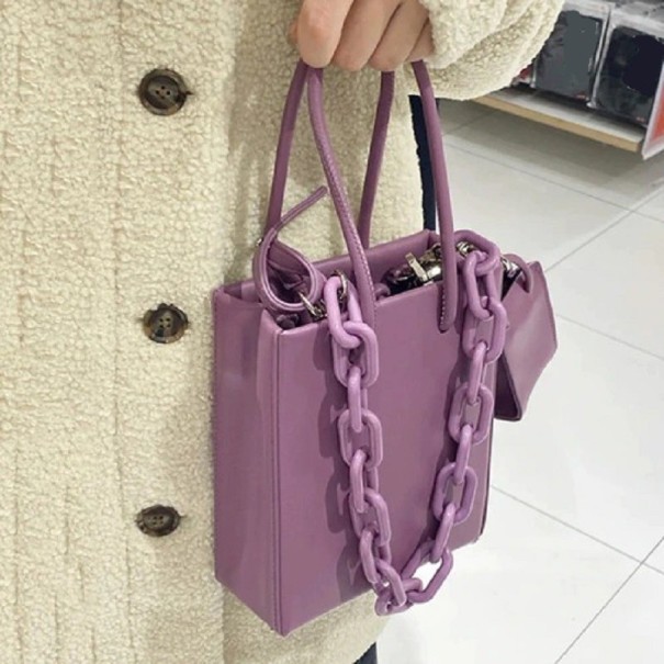 Bolso de mano de piel para mujer M1390 morado
