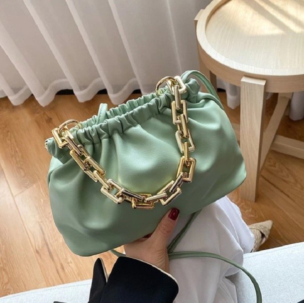 Bolso de mano de piel para mujer M1451 verde claro