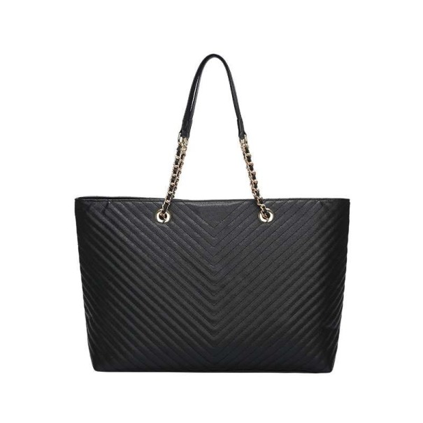 Bolso de mano de piel para mujer M1511 negro