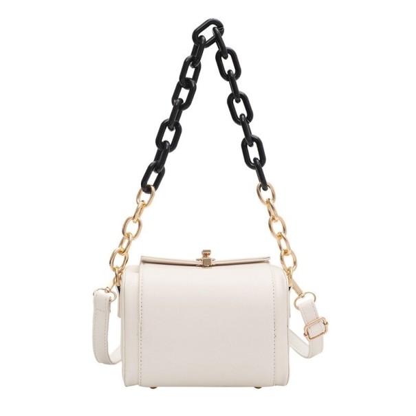 Bolso de mano de piel para mujer M1566 crema