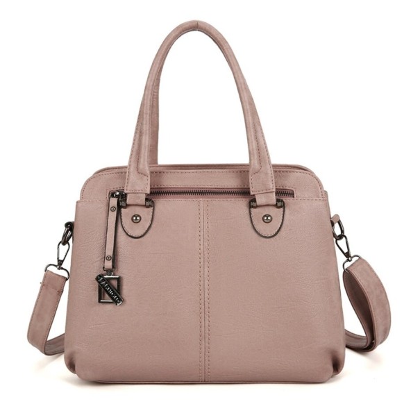 Bolso de mano de piel para mujer M1670 rosa