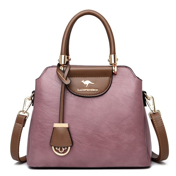 Bolso de mano de piel para mujer M1700 morado claro