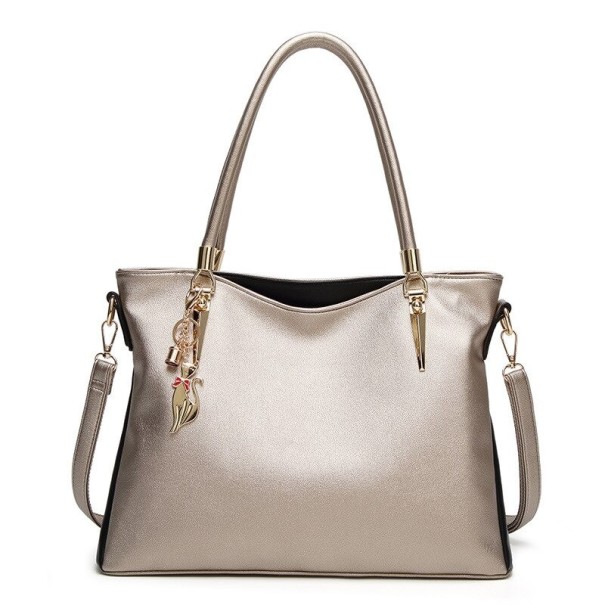 Bolso de mano de piel para mujer M1776 dorado