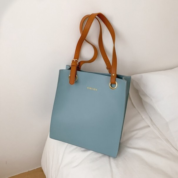 Bolso de mano de piel para mujer M1788 azul claro