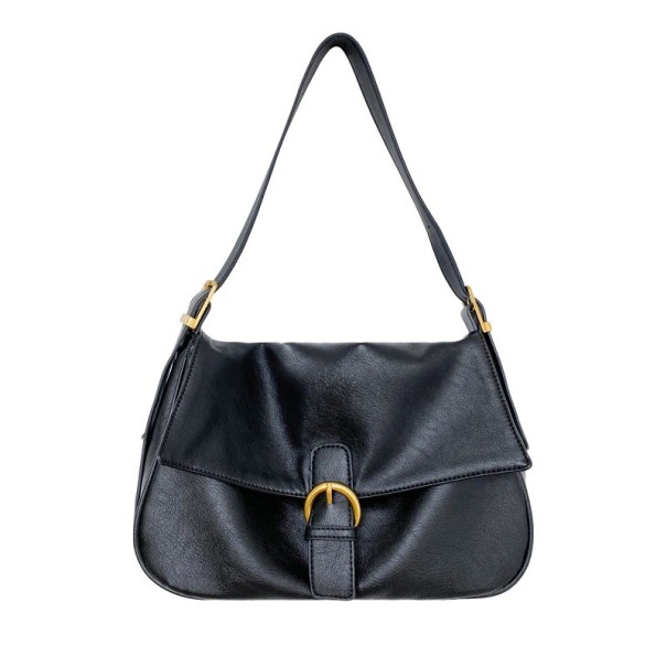 Bolso de mano de piel para mujer M1796 negro