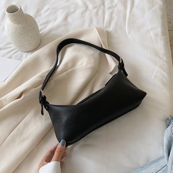 Bolso de mano de piel para mujer M1804 negro