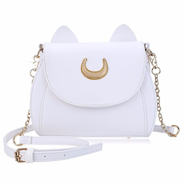 Bolso de mano estilo gato para mujer J1044 blanco