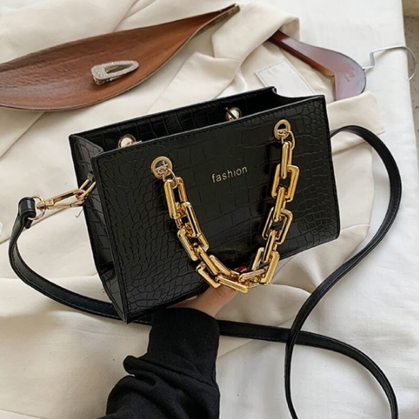Bolso de mano para mujer con estampado de piel de serpiente M1051 negro