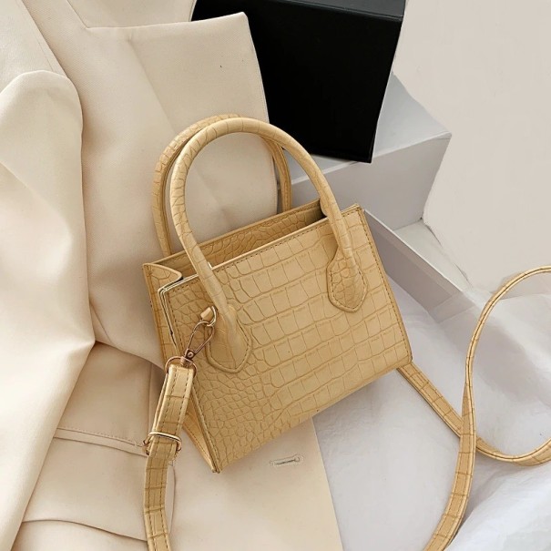 Bolso de mano para mujer con estampado de piel de serpiente M1387 amarillo oscuro