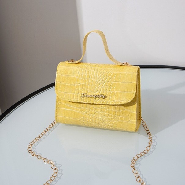 Bolso de mano para mujer con estampado de piel de serpiente M1557 amarillo