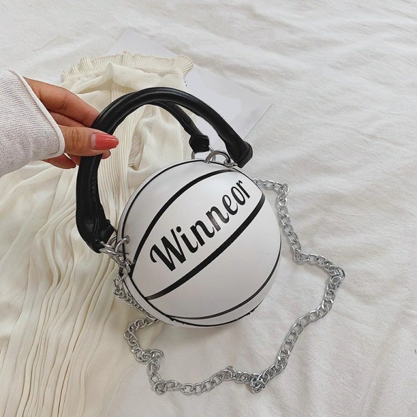 Bolso de mano para mujer con forma de bola M1228 blanco