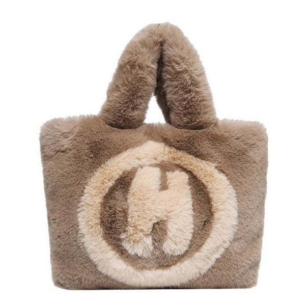 Bolso de mano para mujer de piel sintética M1126 marrón oscuro