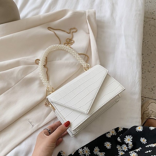Bolso de mano para mujer M1666 blanco